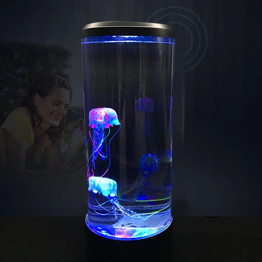Color Changing Jellyfish Lamp with Remote Control - USB Rechargeable LED Aquarium Night Light for Relaxing Ambiance - Perfect Birthday Gift
