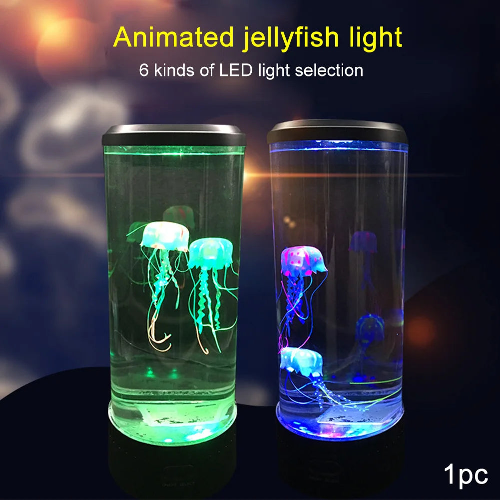 Color Changing Jellyfish Lamp with Remote Control - USB Rechargeable LED Aquarium Night Light for Relaxing Ambiance - Perfect Birthday Gift