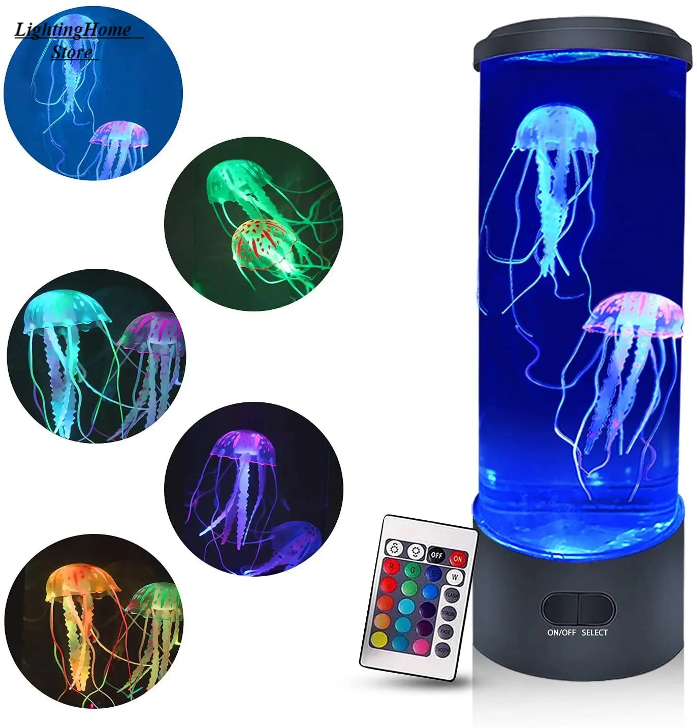 Color Changing Jellyfish Lamp with Remote Control - USB Rechargeable LED Aquarium Night Light for Relaxing Ambiance - Perfect Birthday Gift